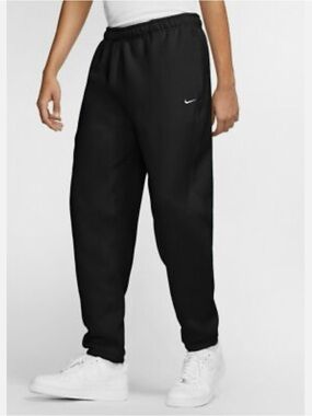 NIKE NRG Solo Swoosh Heavyweight Oversized Fleece Sweatpants Mens Large Black